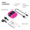 Music Sound SPARK TWS austiņas ar LED displeju, True Wireless Stereo (TWS), zvani/mūzika, 66 g, austiņas, rozā
