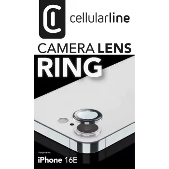 Ekrāna un kameras objektīva aizsargs Cellularline CAMERARINGIPHSE4 iPhone SE 2025, izturīgs pret skrāpējumiem, caurspīdīgs