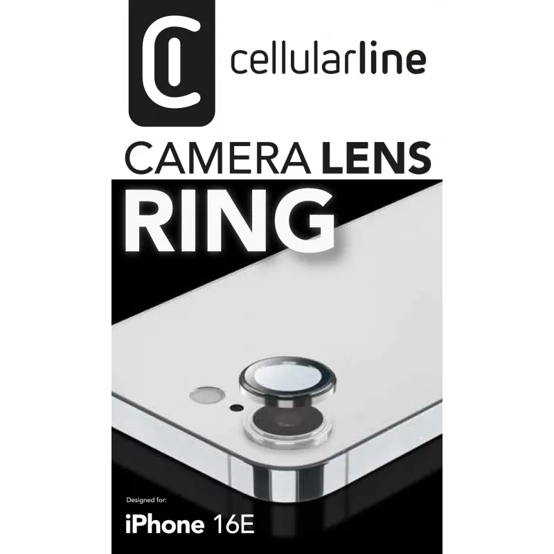 Ekrāna un kameras objektīva aizsargs Cellularline CAMERARINGIPHSE4 iPhone SE 2025, izturīgs pret skrāpējumiem, caurspīdīgs