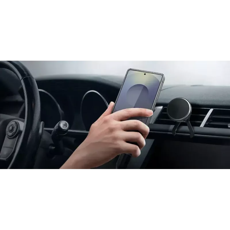 Auto magnētiskais bezvadu lādētājs Samsung Qi2 GP-PWU025WIBBW — viedtālruņiem (nepieciešams magnētiskais futrālis), melns