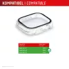 Displex 10H rūdīts stikls Apple Watch 9/8/7 (41 mm), pilna korpusa plēve, IP68, uzspiežama, caurspīdīga