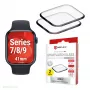 Displex Neplīstošs Pilns Pārklājums Viedais Stikls Apple Watch 9/8/7 (41mm), 2 gab., Īpaši Plāns, No Malas līdz Malai, Eco Mount