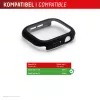 Displex 10H rūdītais stikls Apple Watch 11/10 (42mm), pilna korpusa aizsargs, IP68, uzspiežams, matēti melns