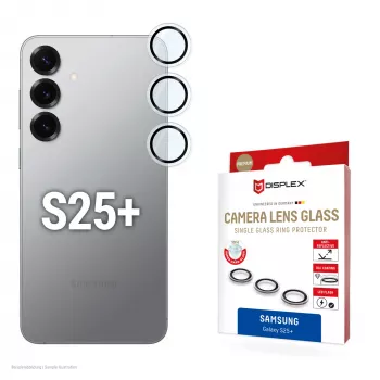 Displex Premium Camera Lens Glass, Samsung Galaxy S25+, 10H, Single Rings, DLC, transparents, Quick Mount