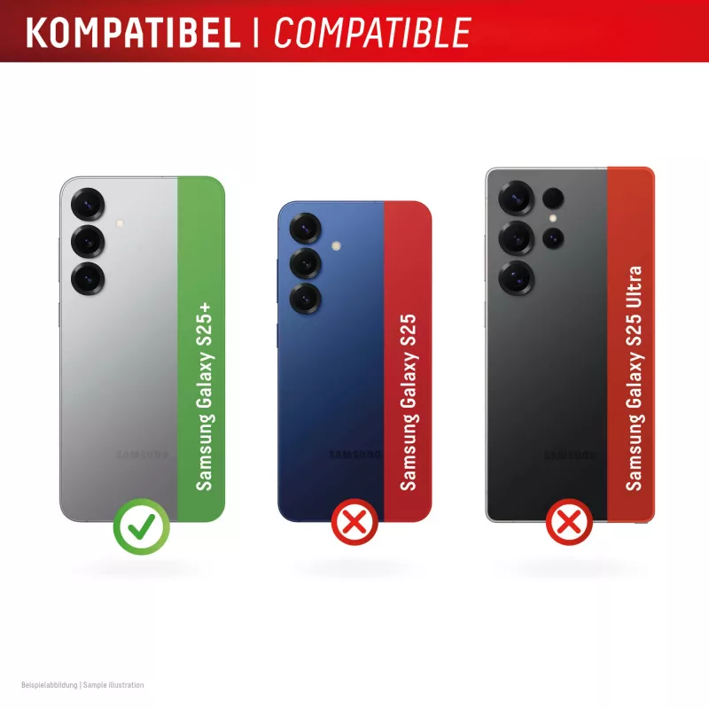 Displex Premium Camera Lens Glass, Samsung Galaxy S25+, 10H, Single Rings, DLC, transparents, Quick Mount