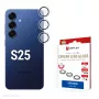 Displex Premium kameras lēcas stikls, Samsung Galaxy S25, 10H, atsevišķi gredzeni, DLC, caurspīdīgs, Quick Mount