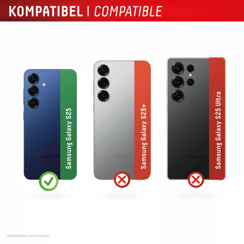 Displex Premium kameras lēcas stikls, Samsung Galaxy S25, 10H, atsevišķi gredzeni, DLC, caurspīdīgs, Quick Mount