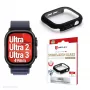 Ekrāna aizsargs PanzerGlass Displex 10H Apple Watch Ultra 3/Ultra 2/Ultra (49 mm), pilna korpusa, IP68, uzspiežams, melns matēts