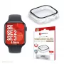 PanzerGlass Displex 10H rūdīta stikla pilna korpusa aizsargs Apple Watch SE/SE2/SE3 44mm, IP68, uzspiežams, caurspīdīgs