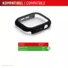 Displex 10H rūdītais stikls Apple Watch 11/10 (46mm), pilna korpusa aizsargs, IP68, uzspiežams, melns matēts