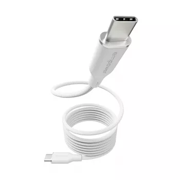 PanzerGlass empower™ by ® Magnetic 240W USB-C uz USB-C kabelis | USB 2.0 | 1,5 m | sudrabaini balts