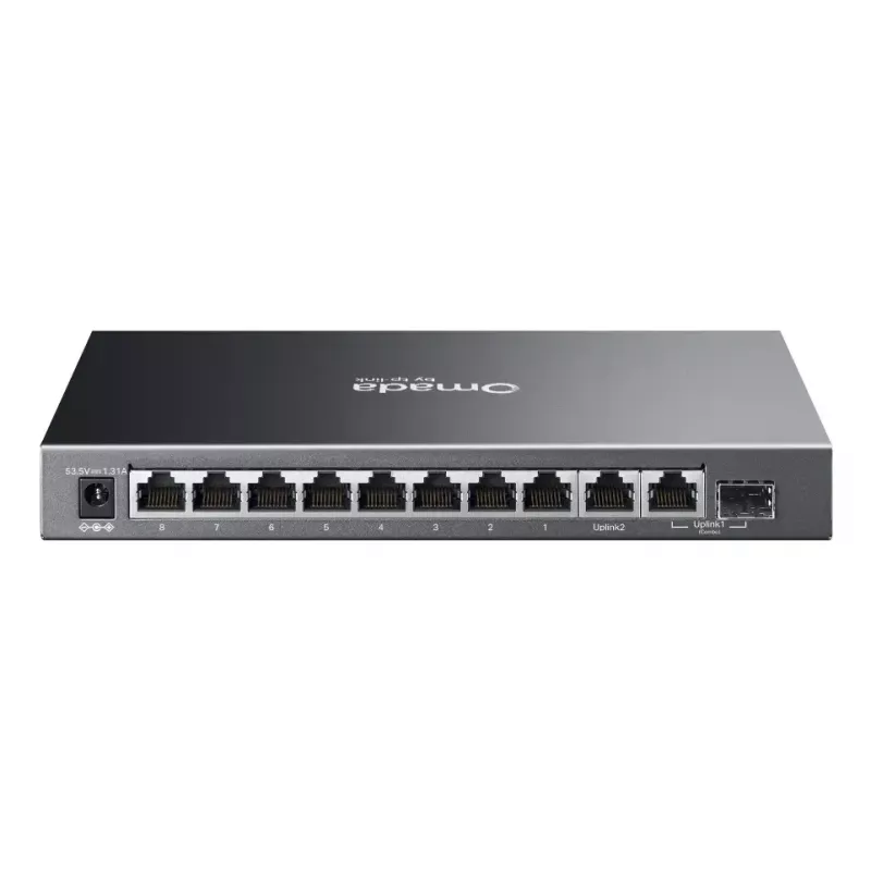 TP-Link Omada ES210GP tīkla komutators Pārvaldīts L2 Gigabit Ethernet (10/100/1000) Power over Ethernet (PoE) DIN sliede Melns