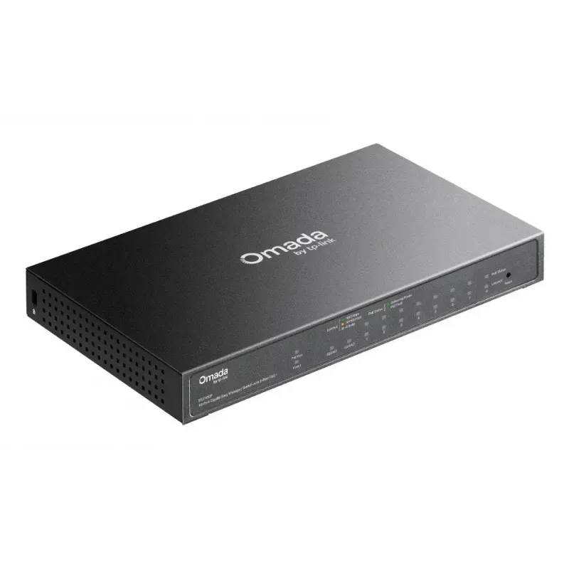 TP-Link Omada ES210GP tīkla komutators Pārvaldīts L2 Gigabit Ethernet (10/100/1000) Power over Ethernet (PoE) DIN sliede Melns