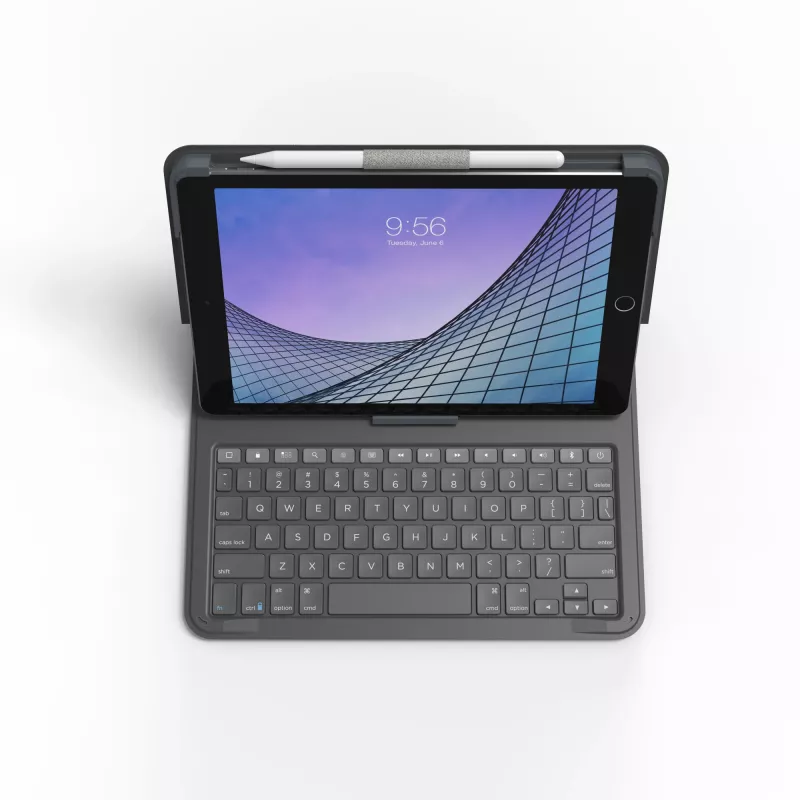 ZAGG tastatūra Messenger Folio 2-Apple-iPad 10.2/10.5-Charcoal-Vācu