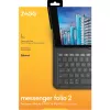 ZAGG tastatūra Messenger Folio 2-Apple-iPad 10.2/10.5-Charcoal-Vācu