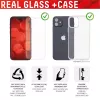 Displex ekrāna aizsargs (10H) + maciņš Apple iPhone 11, montāžas uzlīme, + maciņš, rūdīts stikls, pret skrāpējumiem izturīga aizsargplēve