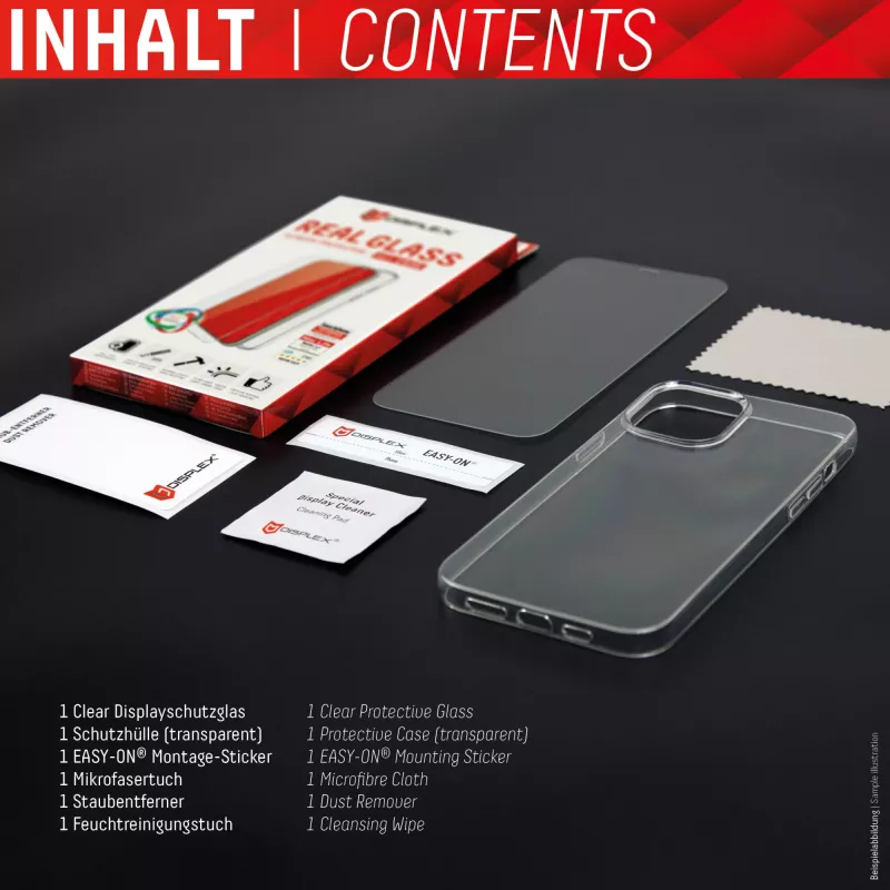 Displex ekrāna aizsargs (10H) + maciņš Apple iPhone 11, montāžas uzlīme, + maciņš, rūdīts stikls, pret skrāpējumiem izturīga aizsargplēve