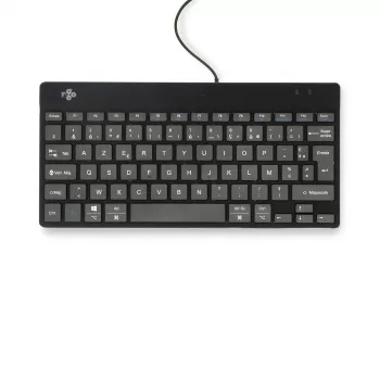 R-Go Tools ergonomiskā tastatūra R-Go Compact Break, kompakta tastatūra ar pārtraukuma programmatūru, AZERTY (FR), vadu, melna
