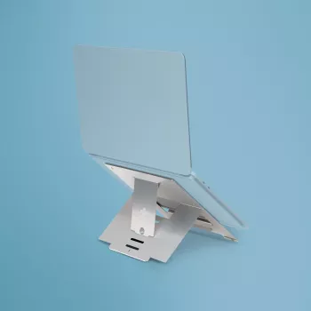 R-Go Tools Laptop statīvs R-Go Riser Flexible, regulējams salokāms klēpjdatora statīvs, ergonomisks, Hylite alumīnijs, sudrabs