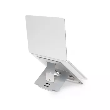R-Go Tools Laptop statīvs R-Go Riser Flexible, regulējams salokāms klēpjdatora statīvs, ergonomisks, Hylite alumīnijs, sudrabs