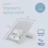 R-Go Tools Laptop statīvs R-Go Riser Flexible, regulējams salokāms klēpjdatora statīvs, ergonomisks, Hylite alumīnijs, sudrabs