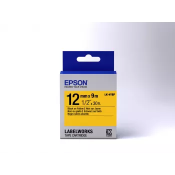 Epson uzlīmju kasetne Pastel LK-4YBP melns/dzeltens 12mm (9m)