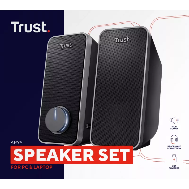 Trust 20179 skaļrunis Melns Vadu 14 W