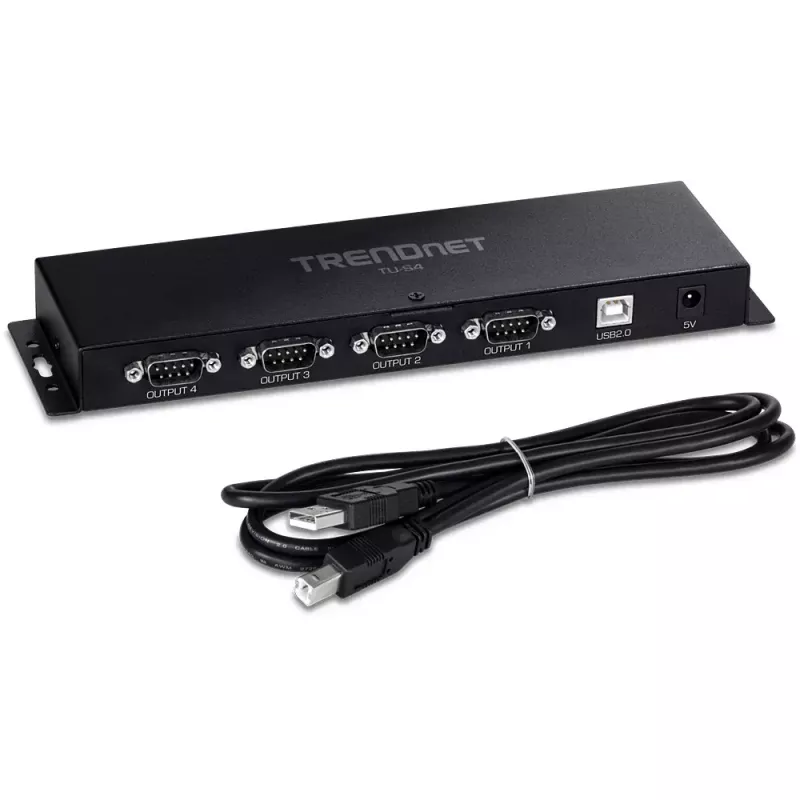 Interfeisa karšu adapteris RS-232 Trendnet TU-S4 USB Type-B sievišķais melns