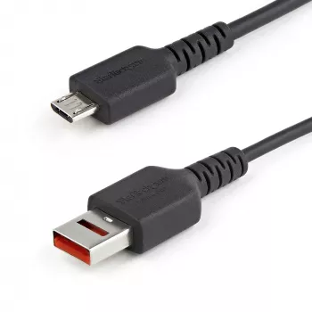 StarTech.com 1 m drošības uzlādes kabelis — USB-A uz Micro USB datu bloķētāja tikai uzlādes kabelis — tikai jaudas uzlādes kabelis tālrunim/planšetdatoram — datu bloķēšanas USB aizsargu adaptera kabelis