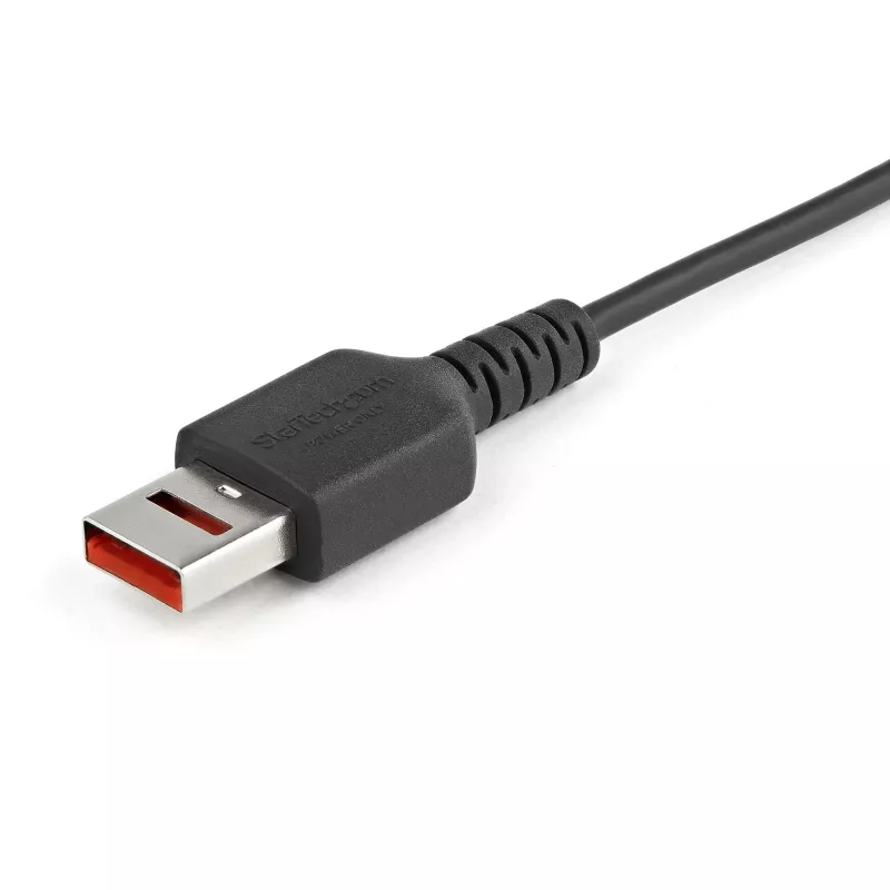 StarTech.com 1 m drošības uzlādes kabelis — USB-A uz Micro USB datu bloķētāja tikai uzlādes kabelis — tikai jaudas uzlādes kabelis tālrunim/planšetdatoram — datu bloķēšanas USB aizsargu adaptera kabelis