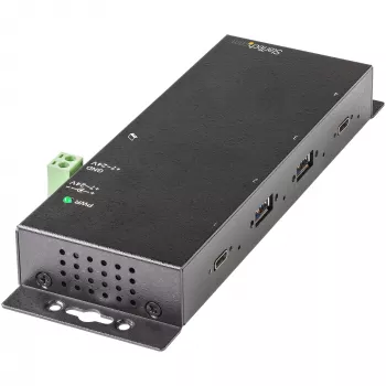 StarTech.com 4 portu USB C centrmezgls 10 Gbps - metāla industriālais USB-C centrmezgls - 2x USB-C un 2x USB-A - ESD aizsardzība pret pārspriegumu - USB-C vai USB-A resursdators - pašdarbināms montējams USB 3.2 Gen 2 Type-C centrmezgls