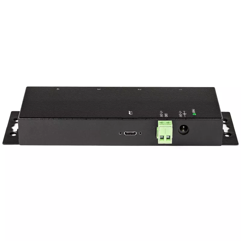 StarTech.com 4 portu USB C centrmezgls 10 Gbps - metāla industriālais USB-C centrmezgls - 2x USB-C un 2x USB-A - ESD aizsardzība pret pārspriegumu - USB-C vai USB-A resursdators - pašdarbināms montējams USB 3.2 Gen 2 Type-C centrmezgls