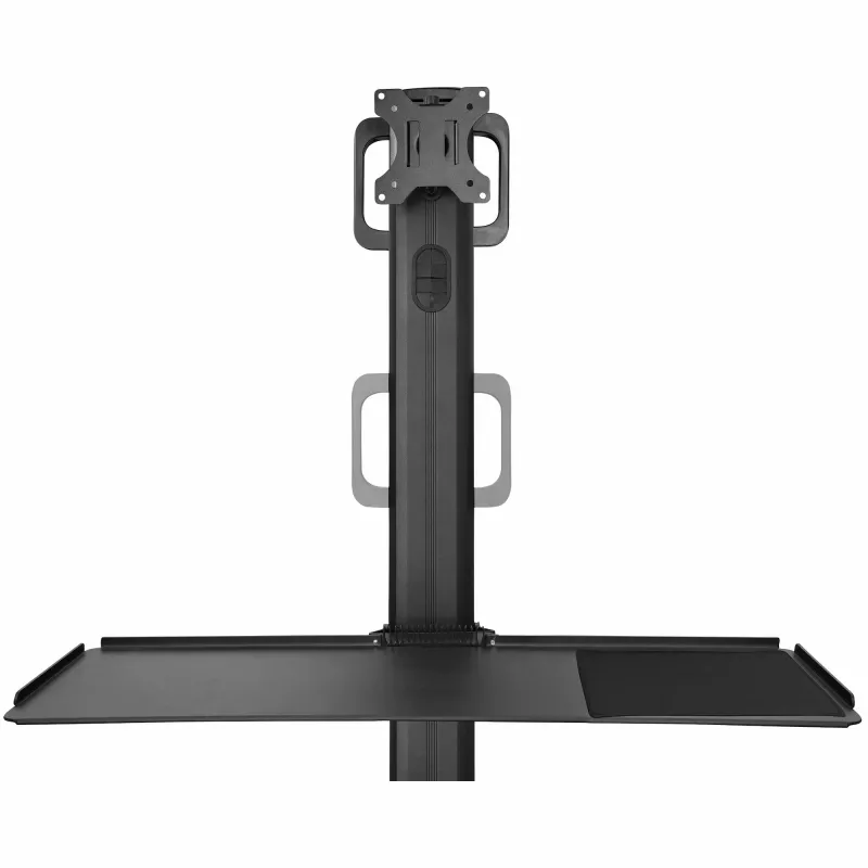 StarTech.com mobilo darbstaciju ratiņi ar monitora stiprinājumu, CPU/datora turētāju, tastatūras paliktni – ergonomiski augstumā regulējami galda datora ratiņi – ripojoša mobila stāvdarbstacija uz riteņiem