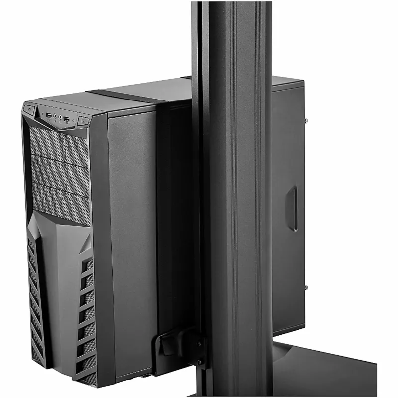 StarTech.com mobilo darbstaciju ratiņi ar monitora stiprinājumu, CPU/datora turētāju, tastatūras paliktni – ergonomiski augstumā regulējami galda datora ratiņi – ripojoša mobila stāvdarbstacija uz riteņiem