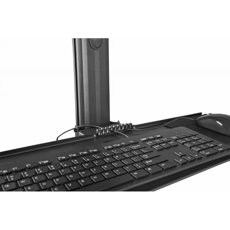 StarTech.com mobilo darbstaciju ratiņi ar monitora stiprinājumu, CPU/datora turētāju, tastatūras paliktni – ergonomiski augstumā regulējami galda datora ratiņi – ripojoša mobila stāvdarbstacija uz riteņiem