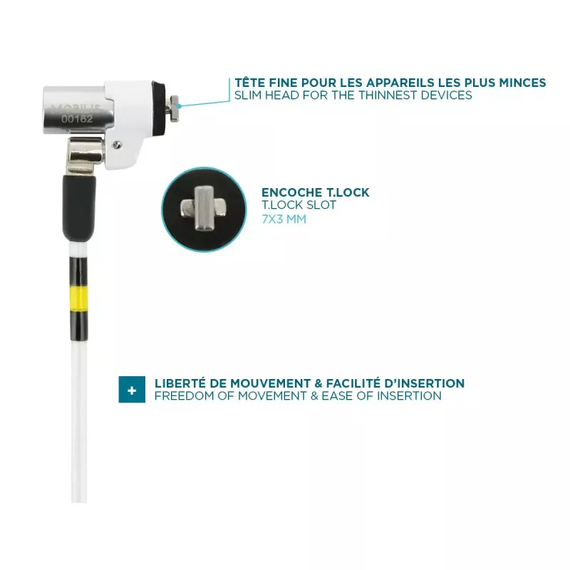 plāns Rotating Security Lock Key Mobilis 001325 T Lock Balta