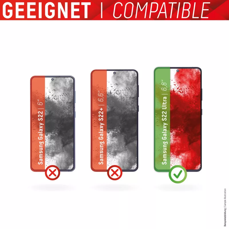Displex pilna pārklājuma ekrāna aizsargs Samsung Galaxy S22 Ultra rūdīts stikls