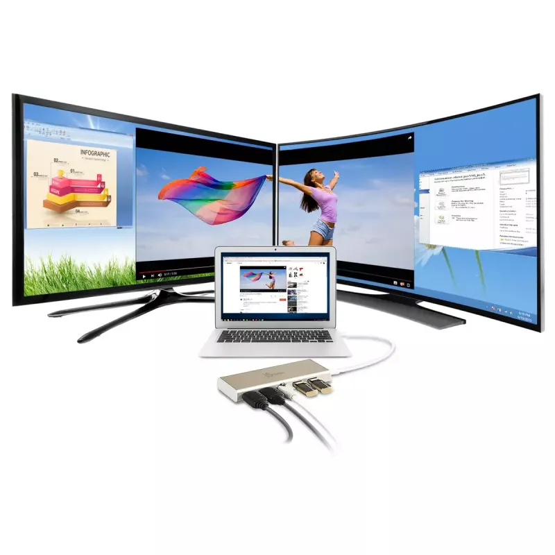 j5create JCD381-N USB Type-C™ Dual HDMI Mini doks — Ethernet / USB 3.1 HUB / PD2.0