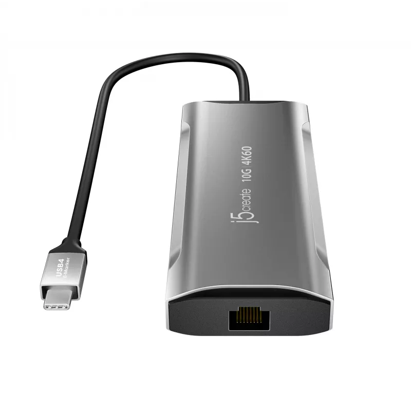 j5create JCD393 4K60 Elite USB-C® 10Gbps Mini Dock, Space pelēka