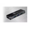 USB centrmezgls j5create JUH340 4 portu USB 3.0 melns alumīnijs
