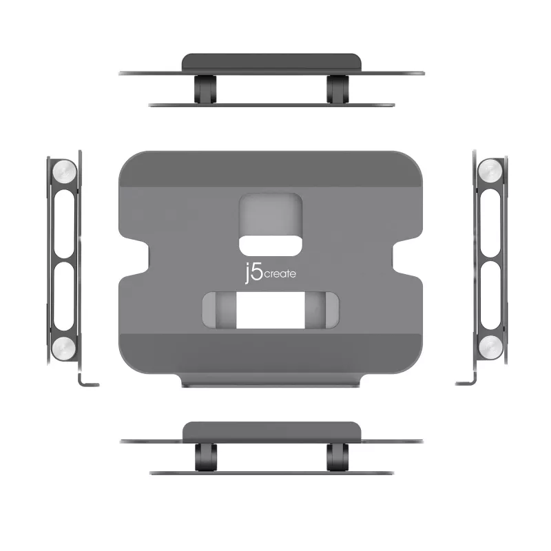 Klēpjdatora un planšetdatora statīvs j5create JTS127-N Multi-Angle Aluminium Melns Pelēks