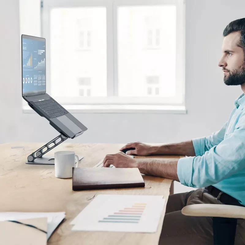 Klēpjdatora un planšetdatora statīvs j5create JTS127-N Multi-Angle Aluminium Melns Pelēks