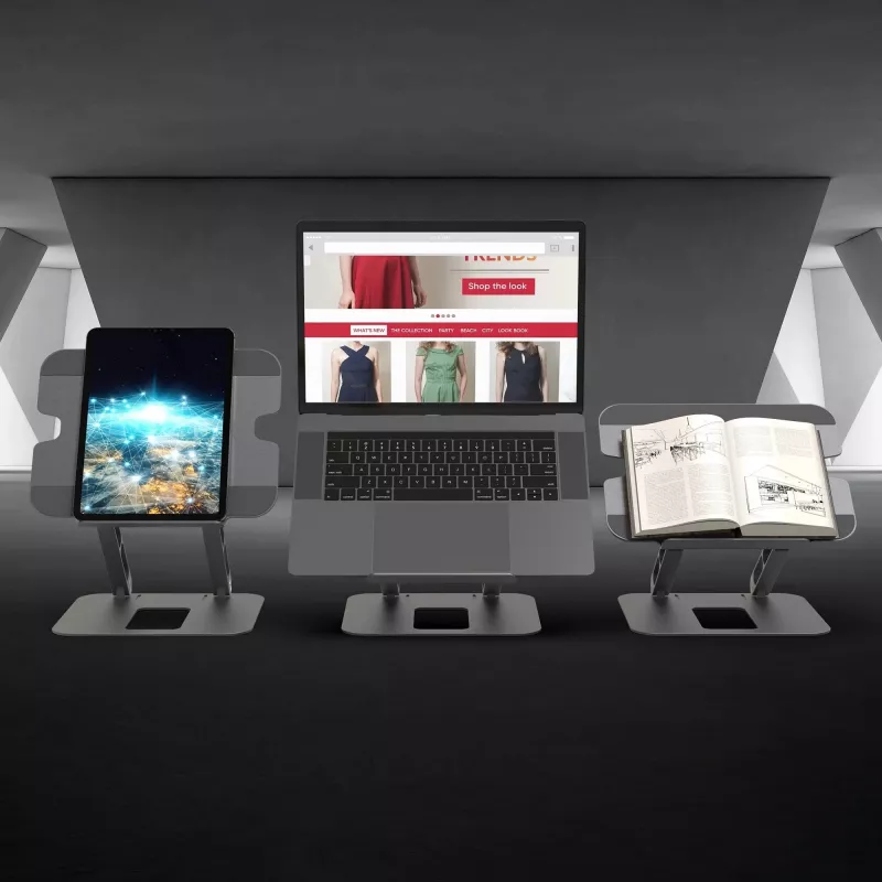 Klēpjdatora un planšetdatora statīvs j5create JTS127-N Multi-Angle Aluminium Melns Pelēks