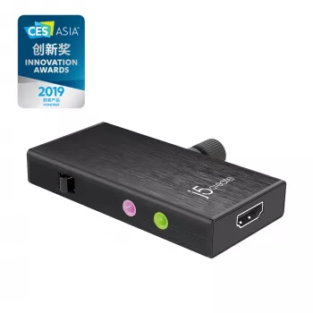 j5create JVA02 Tiešraides uztveršanas adapteris HDMI™ uz USB-C™ ar strāvas padevi, melns