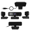 j5create JVCU100 USB™ HD tīmekļa kamera ar 360° rotāciju, 1080p video uzņemšanas izšķirtspēja, melna