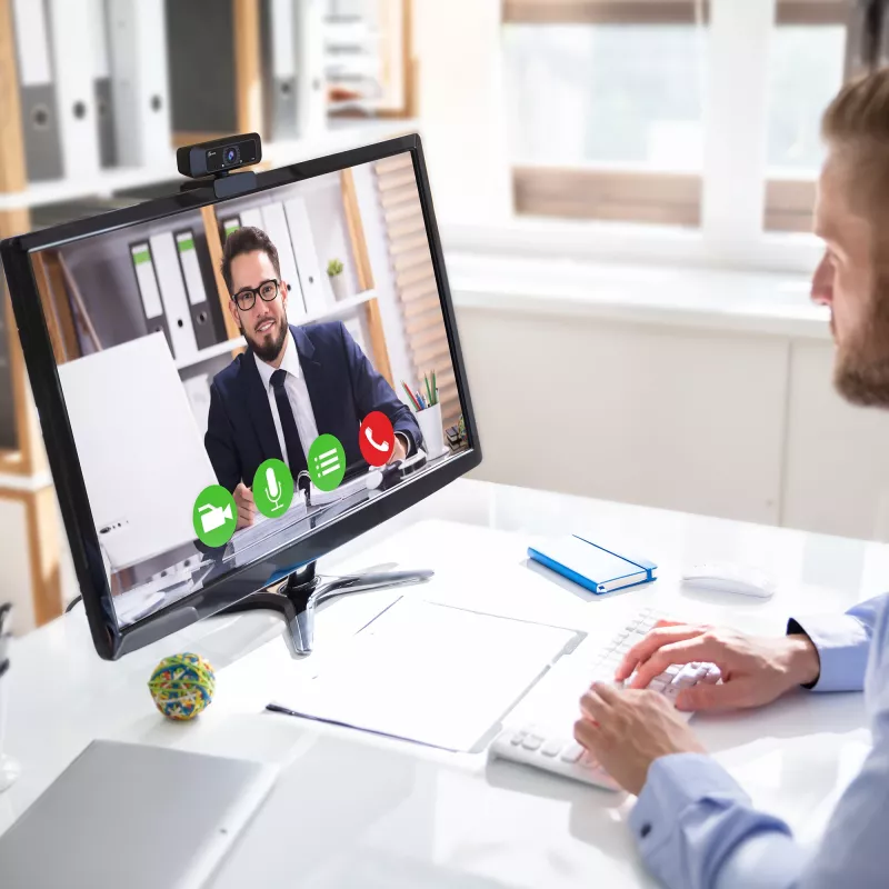 j5create JVCU100 USB™ HD tīmekļa kamera ar 360° rotāciju, 1080p video uzņemšanas izšķirtspēja, melna