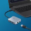 j5create JCD391 4K60 Elite USB-C® PD vairāku pieslēgvietu adapteris, sudraba krāsa