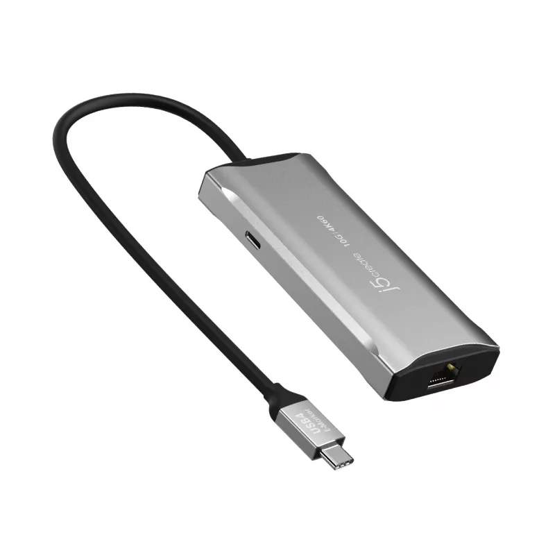 j5create JCD392 4K60 Elite USB-C® 10Gbps Travel Dock, kosmosa pelēks