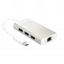 j5create JCH471 USB-C™ Gigabit Ethernet & Hub Multi Adapter, Metālisks šampanietis