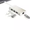 j5create JCH471 USB-C™ Gigabit Ethernet & Hub Multi Adapter, Metālisks šampanietis